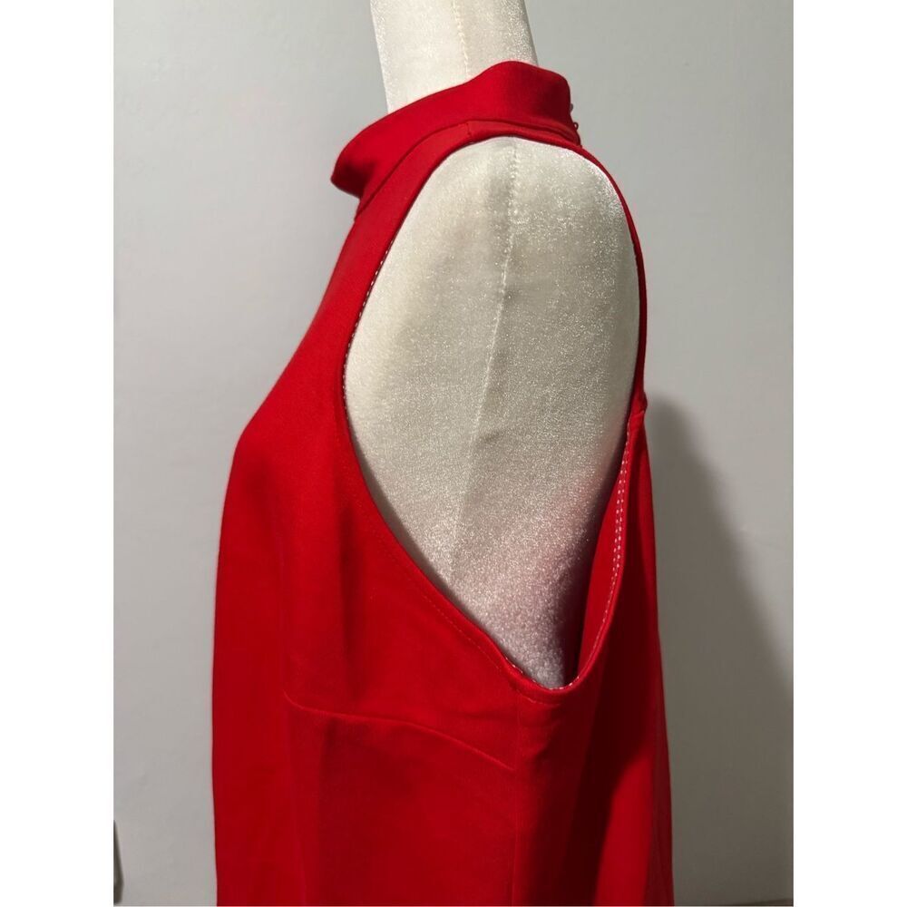 Maeve by Anthropologie red ruffle hem shift dress 1X - Picture 5 of 8